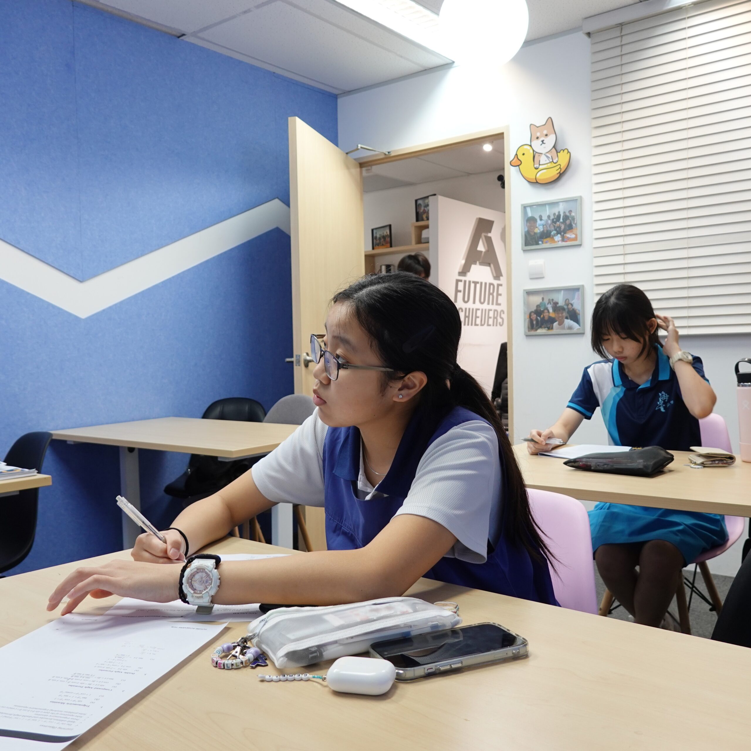 A student working on a problem at Future Achievers Hub