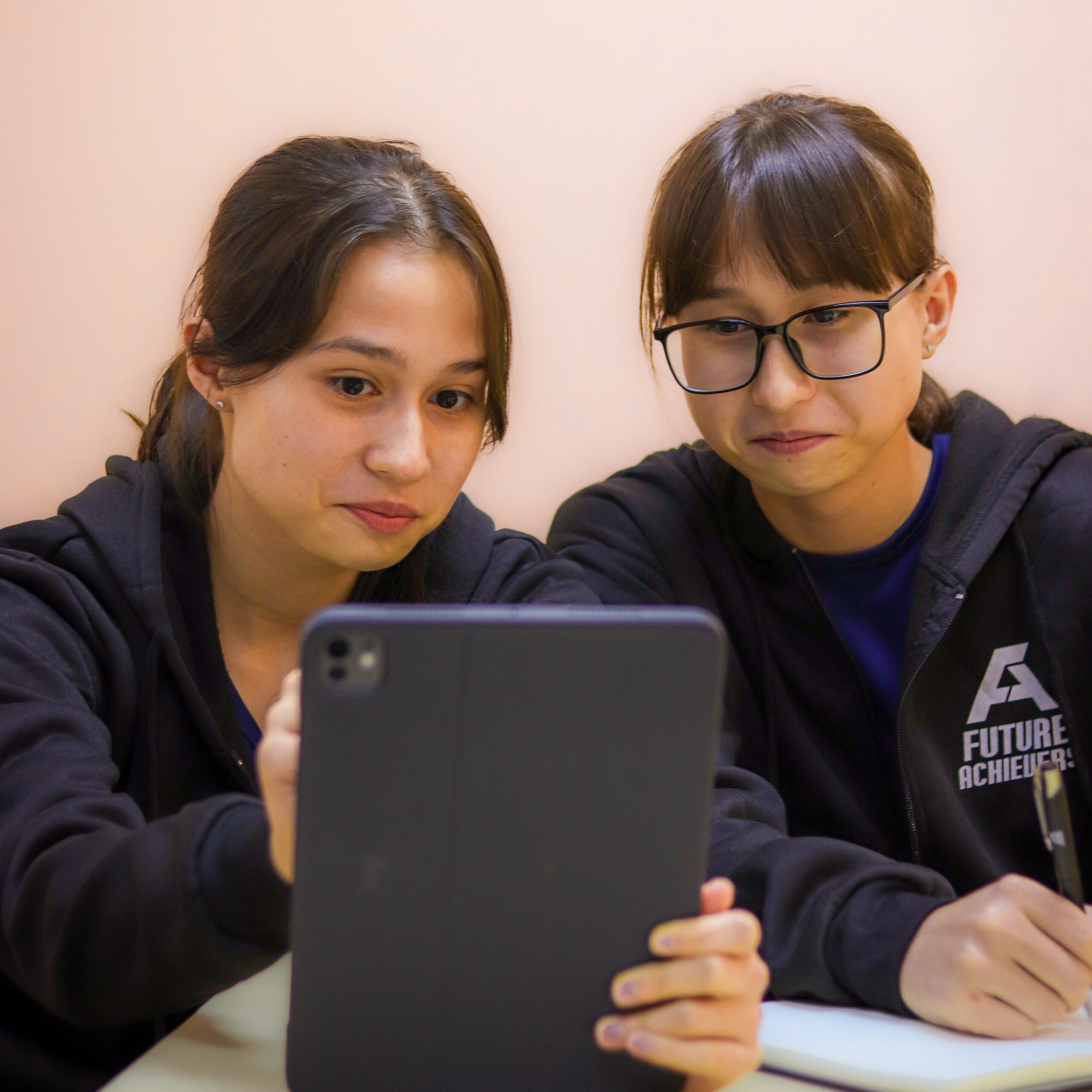 Secondary students working at Future Achievers Hub